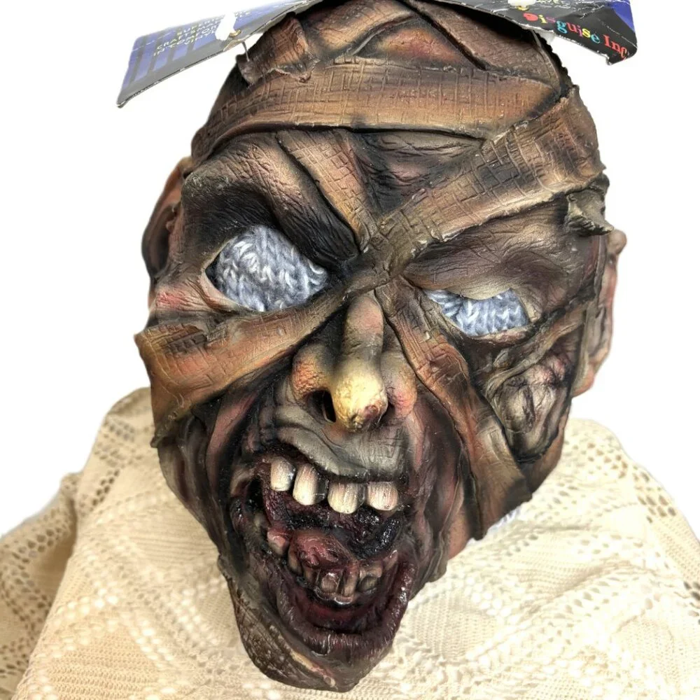 Mummy Vinyl Adult Mask Disguise Vintage ‘97 NWT – NOS